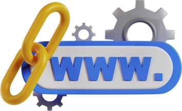 3D Website URL Icon